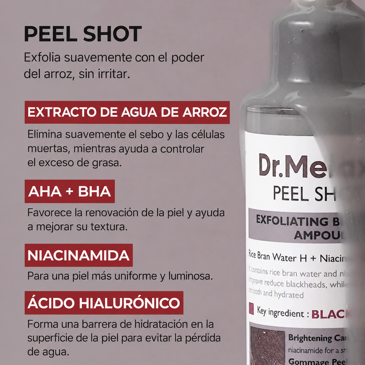 Peel Shot Exfoliating Black Rice Ampoule 80ml 6