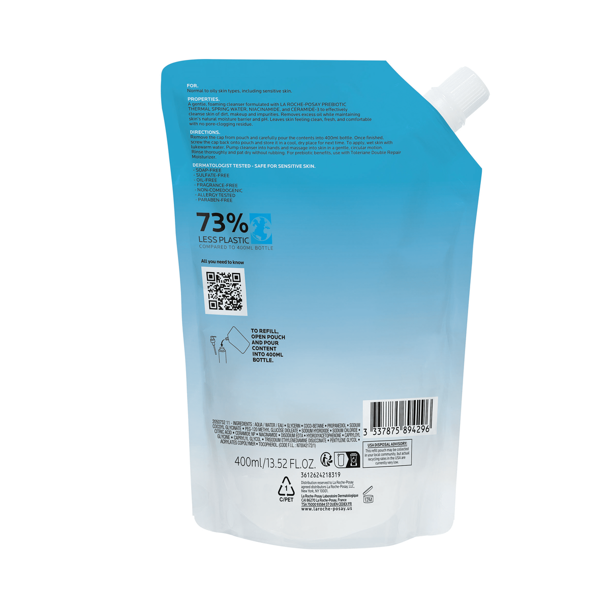 Toleriane Purifying Foaming Cleanser - Refill 3