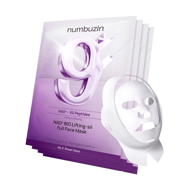 (4EA) No.9 NAD Bio Lifting Full Cover Facial Mask (+GWP) 2