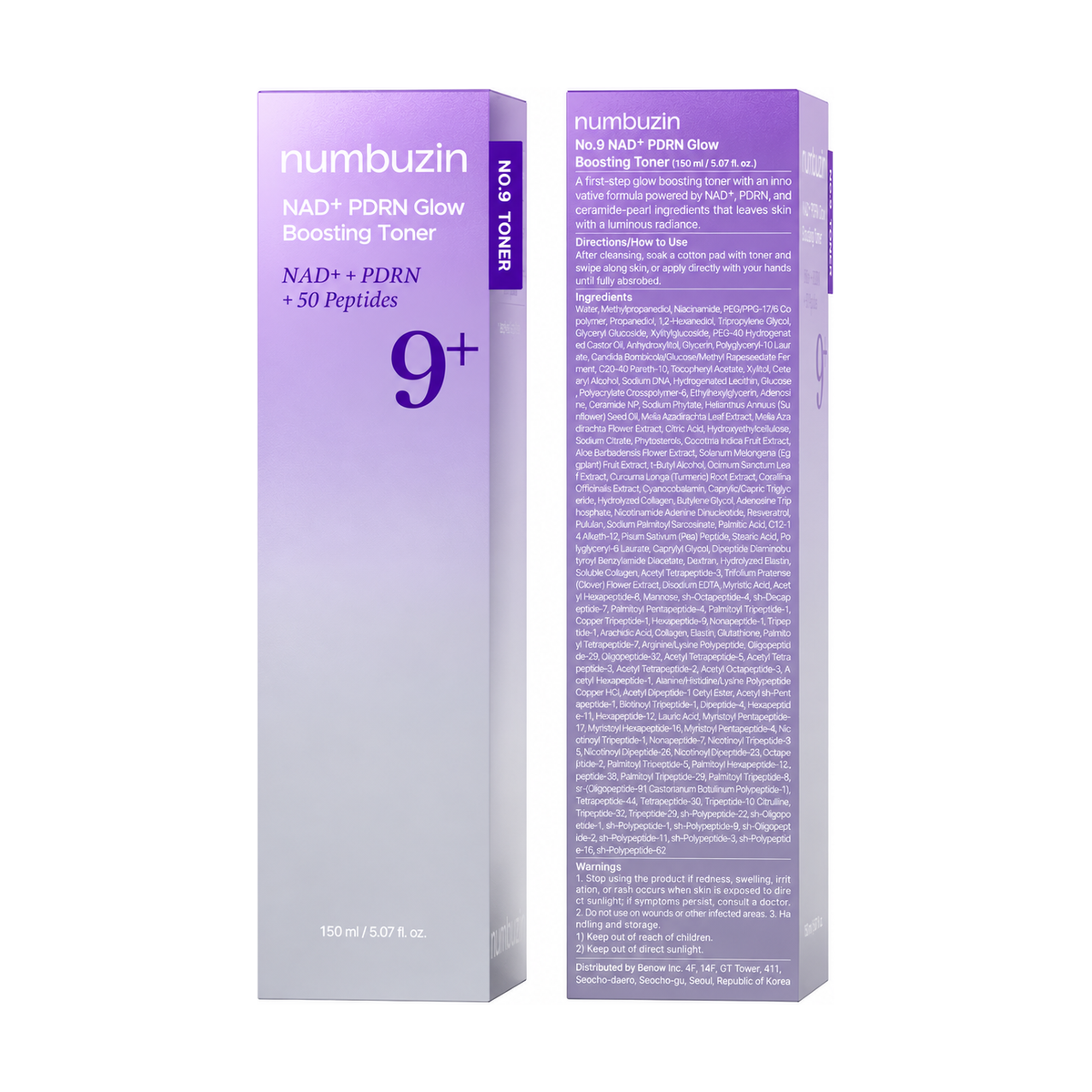 No.9 NAD PDRN Glow Boosting Toner 150ml 4