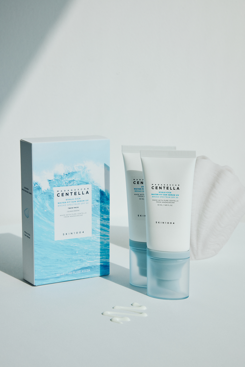 Madagascar Centella Hyalu-Cica Water-Fit Sun Serum Twin Pack 6